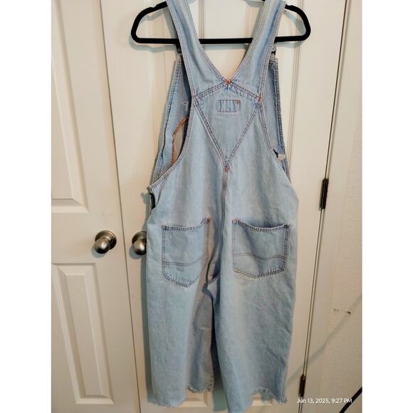Y2K Marithé + François Girbaud Women's sz Medium Thrashed Denim Vintage Overalls - Picture 4 of 12